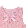 French Cat Pink Frill Tweed Jumper Skirt Q51dco110p1