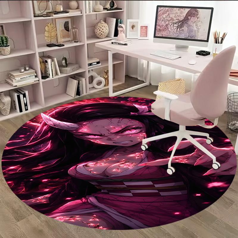 1pc nezouko  Carpet, Round Rug, Comfortable, Suitable for Entryways, Living Rooms, Office, And Bedrooms, Christmas Decoration