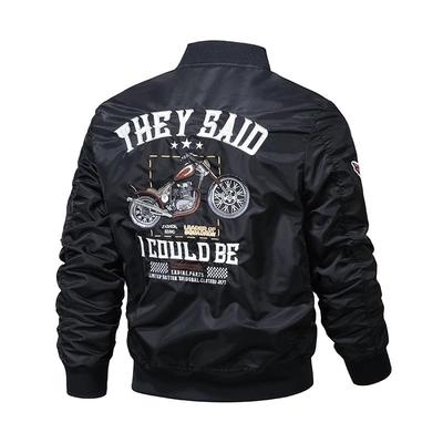 Blouson Jacket Flight Jacket Outerwear Embroidered Cold Weather Wear Warm Filling Street Unisex Jumper Stylish Fashion Spring Autumn Winter Cold