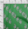 oneOone Georgette Viscose Green Fabric Block Sewing Material Print Fabric By The Yard 42 Inch