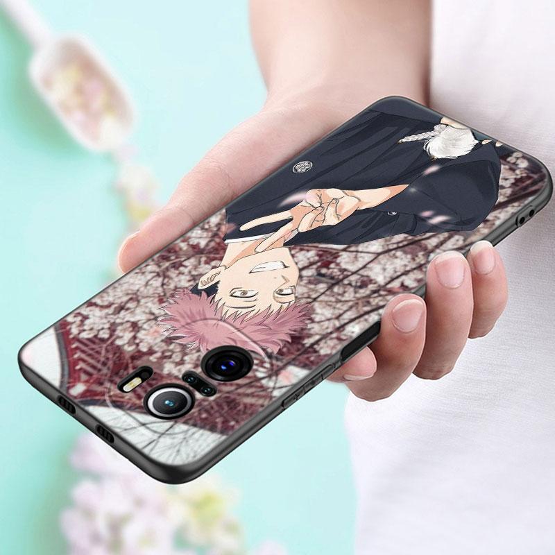 Anime Jujutsu Kaisen Telefonkasten für Xiaomi POCO F2 F3 M2 M3 M4 X3 X4 Pro NFC F4 GT 5G F1 X2 C3 C31 C40 M5S, weiches TPU-Schwarz-Cover