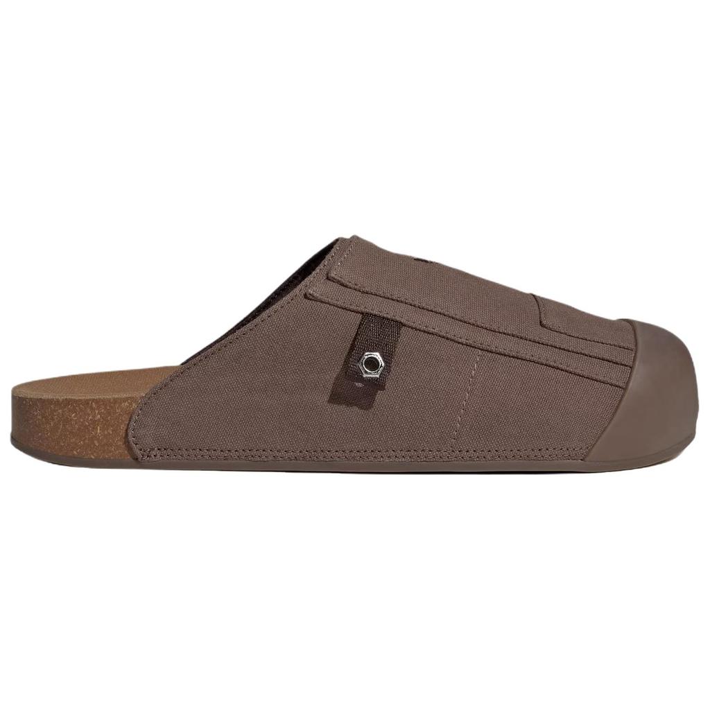 adidas Originals Adimule Slides Versatile Comfortable Rubber Sole Anti-Wear Closed-Toe Slippers Unisex Slippers Dark-Earth-Brown JP9189