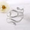 Retro Greek Roman Open Ended Snake Shape Bracelet Armband Upper Arm Cuff Armlet Festival Bridal Bikini Dance Jewelry