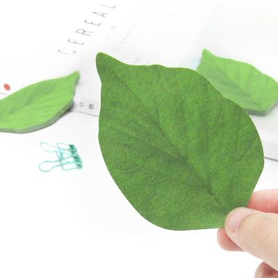 Simulation Leaves Convenience Stickers Cartoon Small Fresh Notepad Colourful N Times Stickers Wishing Material Stickers