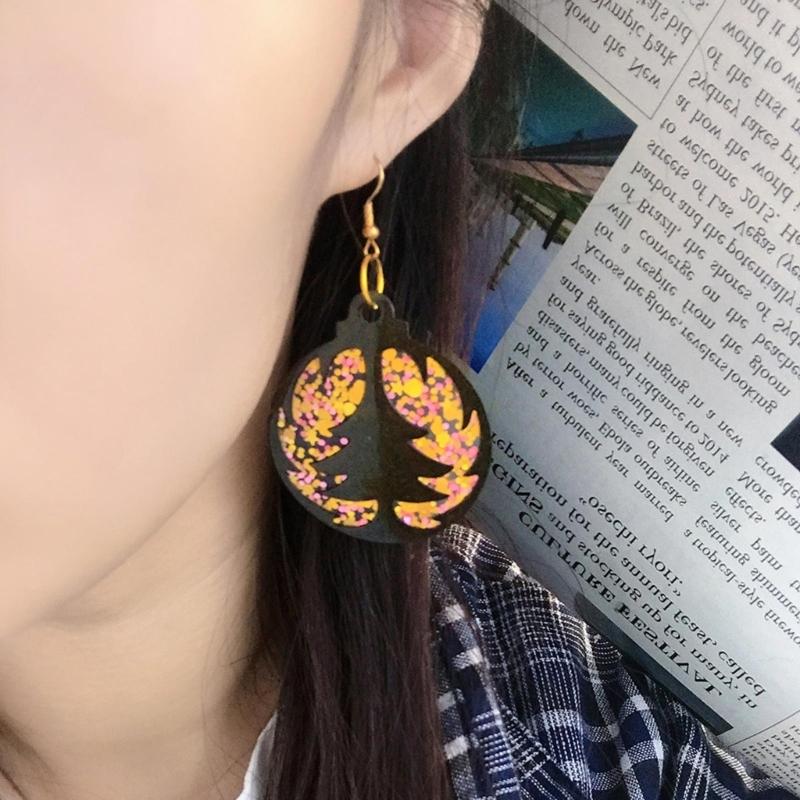 9 Pcs Diy Christmas Tree Assembled Earrings Mold Crystal Epoxy Diy Decorative Pendants Jewelry Resin Mold for Crafts