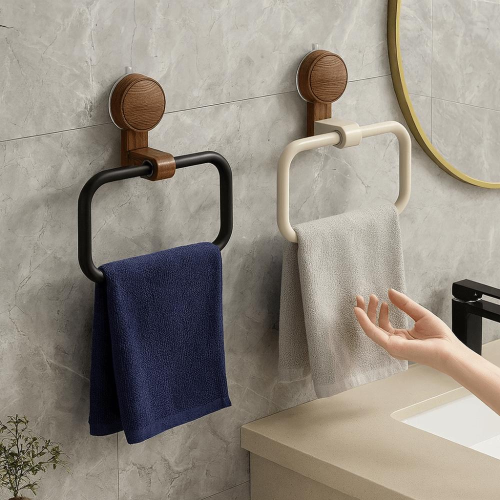 No Drilling Suction Cup Towel Rack Medieval Style Towel Hanging Rack Kitchen