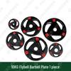 Rubber-Coated Hand-Grip Barbell Plate