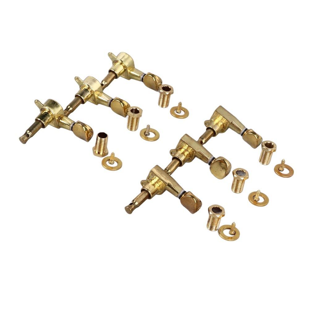 6PCS Golden Guitar Tuning Pegs Metal Tuning Machines Precision Guitar Tuning Key Electric Guitars 3L3R