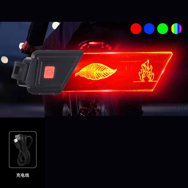 Creative Bike Taillight with Light Plate Design – USB Rechargeable High-Intensity Rear Light for Night Cycling, Road & Mountain Bikes