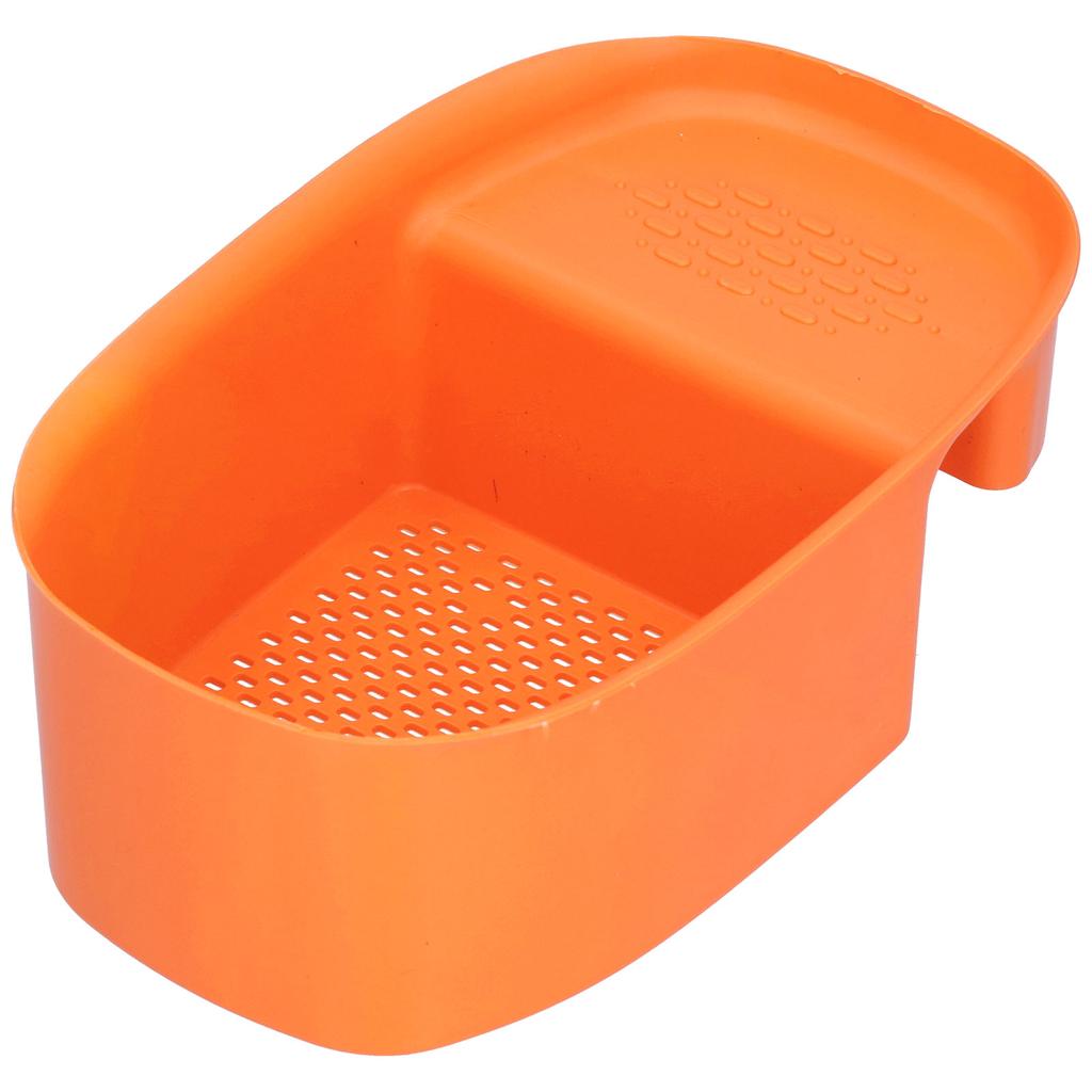 Sink Drain Rack Multifunctional Fruit Vegetable Drainer Leftovers Filter for Kitchen UseOrange