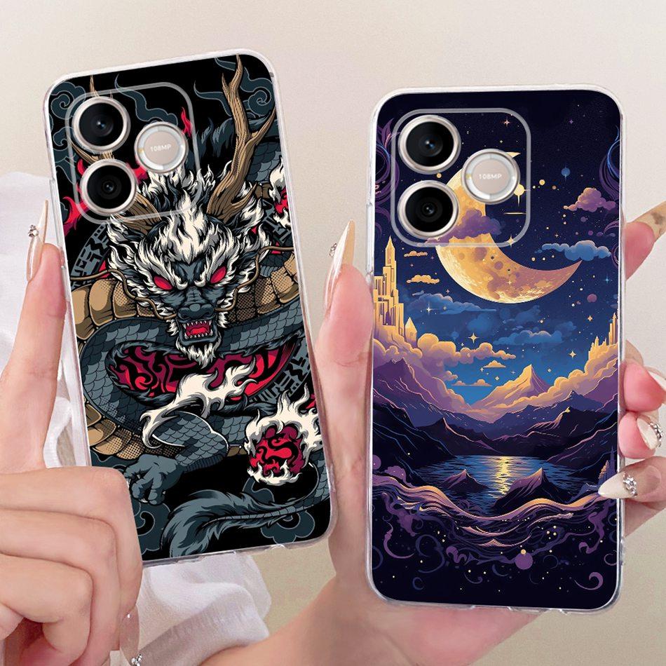 For Honor 600 Lite Honor600 2026 Cool Dragon Tiger Pattern Phone Case For Honor 600 600Lite 5G Soft Silicone TPU Cases Bumper