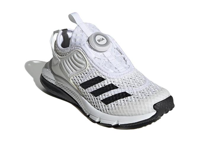 adidas Activefle Boa K Fabric Comfortable Abrasion Resistant Low Top Kids' Running Shoes White Kids' GZ3360