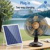 Portable 12V Solar-Powered Fan with High Airflow and Rechargeable Battery for Home, Dorm, and Outdoor Use