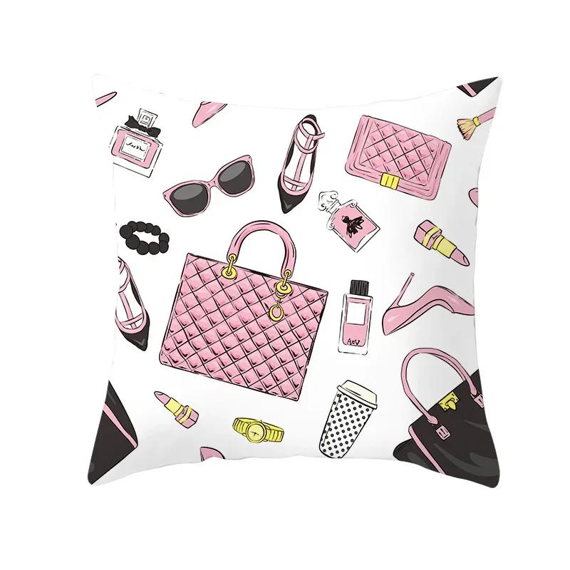 Valentine's Day Cushion Cover Romantic Wedding Party Decorations Print Cushion Cover Pillowcase Valentine's Day Gift