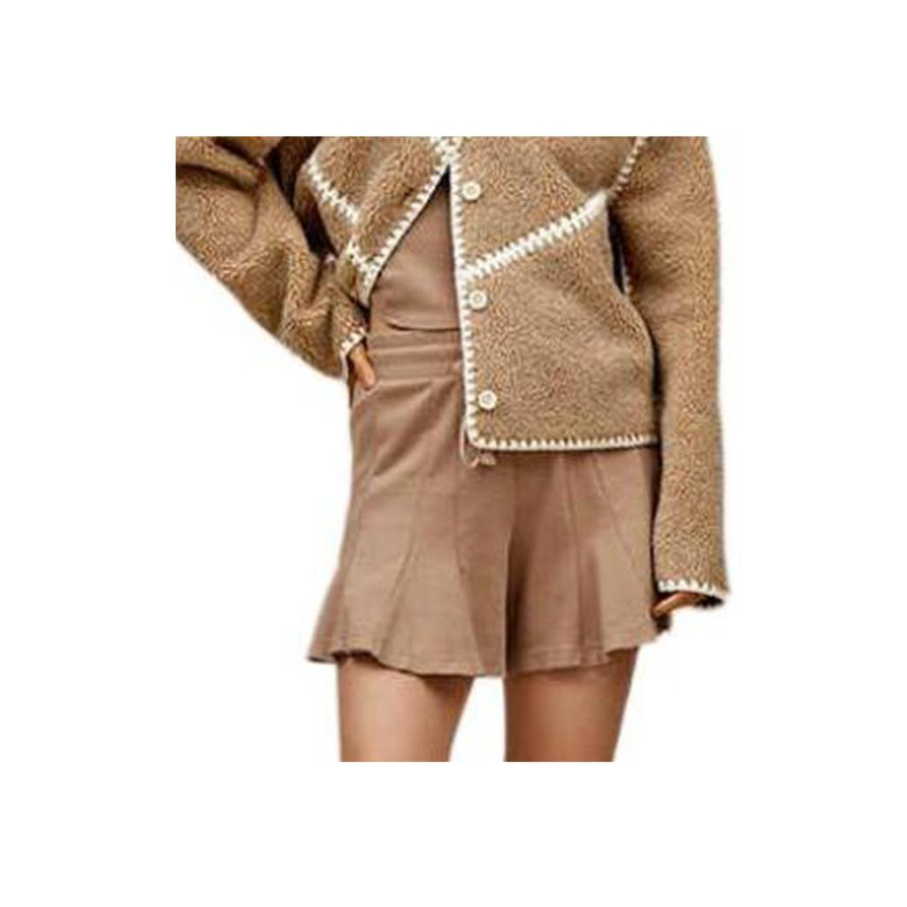 UGG SS25 Single Button Color Block Long Sleeve Jacket Women jackets Beige Gray 1167382