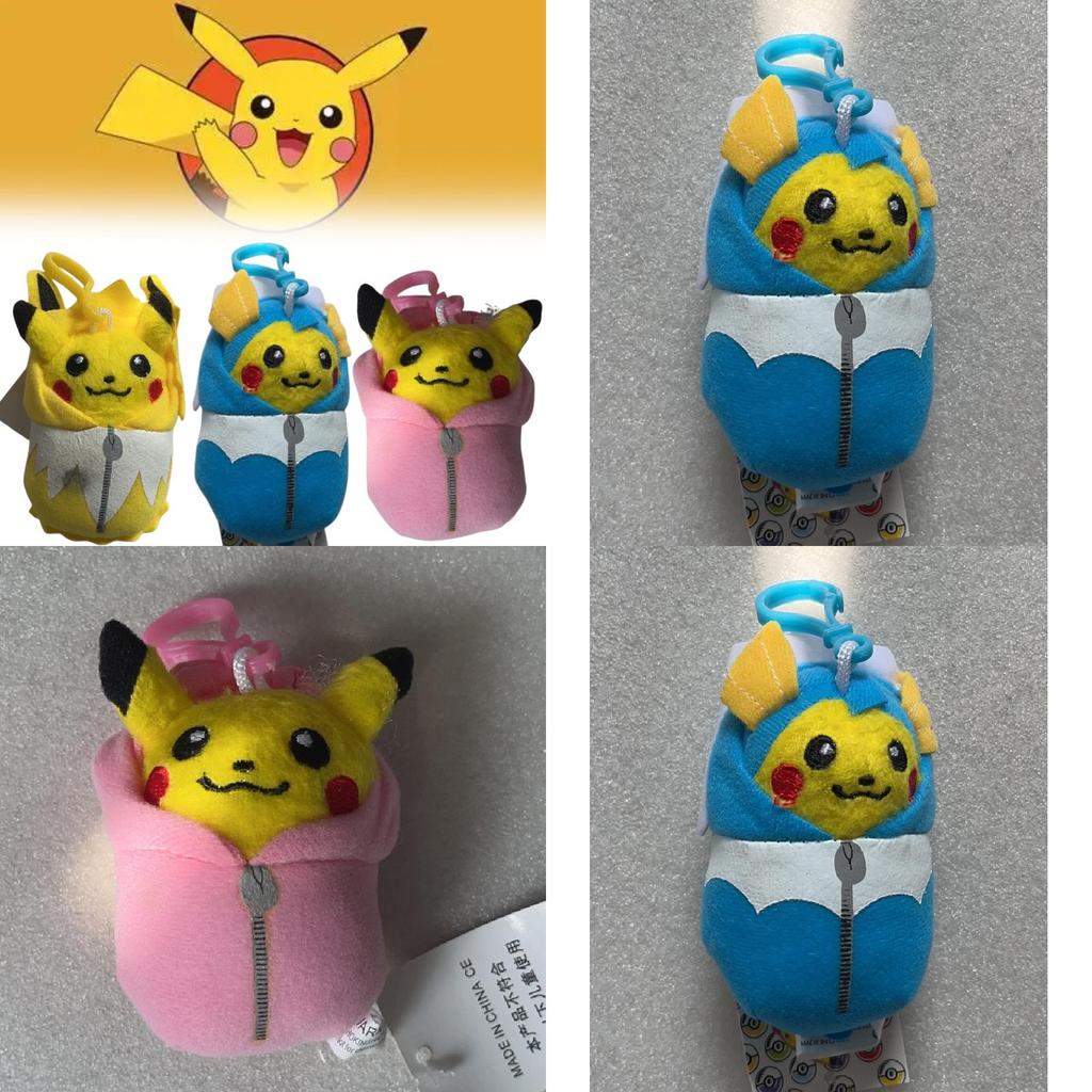 Pokemon Pikachu Sleep Bag Plush Keychain For Collectors Pendant