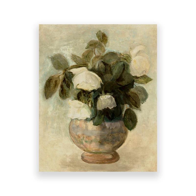 

Dark Academia Aesthetic Wall Decoration Rustic Moody Landscape Oil Painting Canvas Poster Vintage Flowers Prints Home Room Decor 21X30CMNo Framed