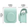 Aenllosi Storage Case for Fujifilm Instax Mini 12/11 Instant Cameras, Mint Green with Shoulder Strap (Case Only)
