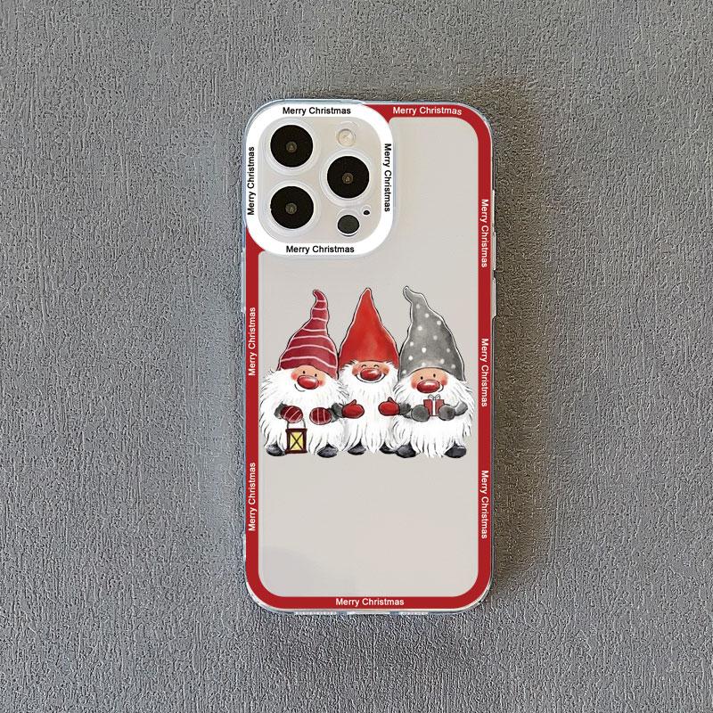 

New Year Christmas Santa Claus Clear Phone Case for IPhone 15 Pro Max 14 13 12 11 Pro Max 15 14 7 8 Plus X XR XS Cute Back Cover iphone 7 8 SE2