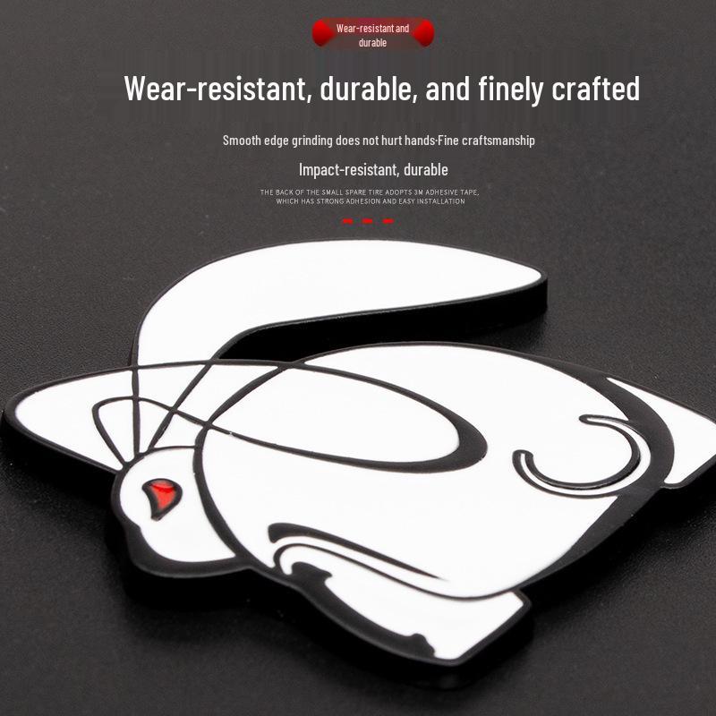 Compatible with Volkswagen GTI Golf 6/7 Evil Rabbit 3D Metal Car Sticker Logo