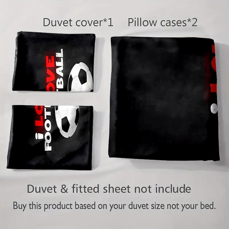 Bold football design. Bedding Duvet cover sets Duvet covers Pillowcases gifts (1 * Duvet Cover 2 * Pillowcases, without duvet insert)
