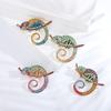 Style Animal Brooch With Colorful Water Drip Rhinestones For Women Dress Accessory