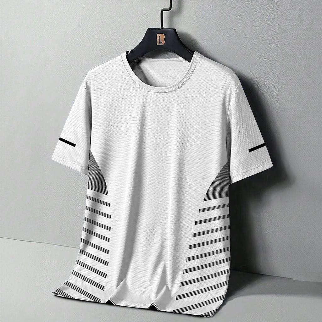 Summer Men's Running T-Shirts 3D Print Oversized Short Sleeve Tops High Elasticity Fitness T Shirt For Men Quick Dry Sports Tees