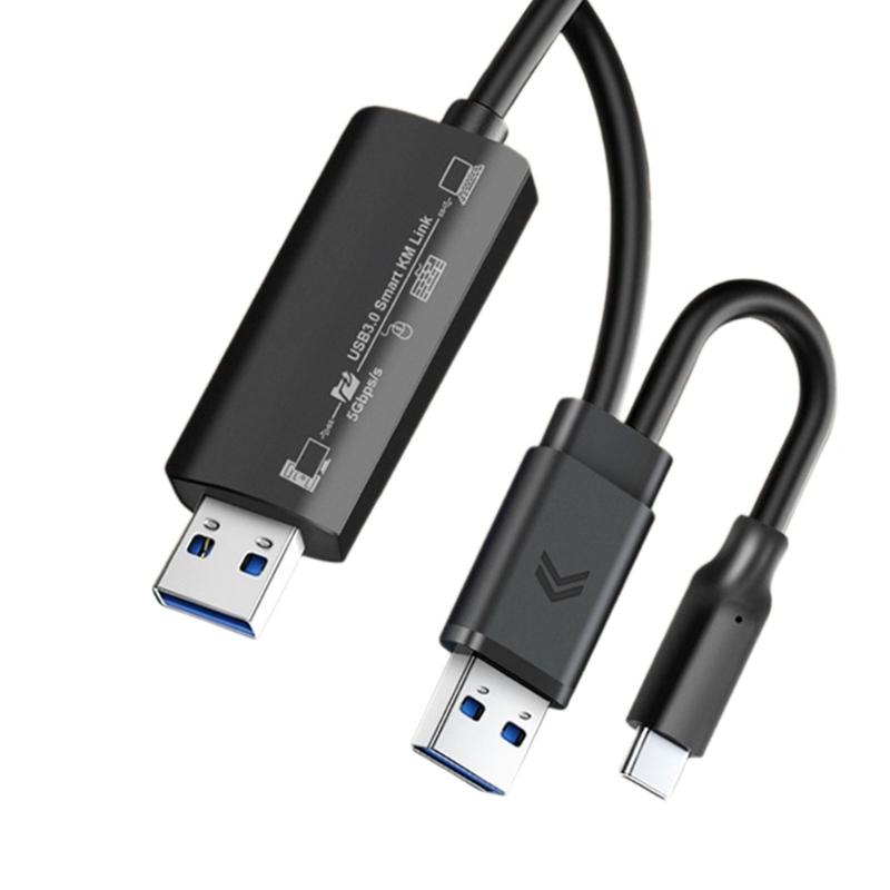 Universal USB +Type C Flexible Extension Cable for PC to PC Wide Operating Systems Data Sync USB2.0/USB3.0 Optional