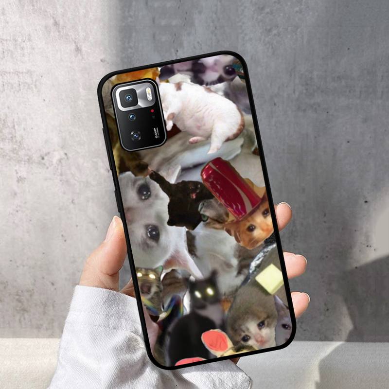 Husă Telefon Meme Pisică Plângând Pentru Redmi Note 10 9 8 6 Pro 8T 5A 4X X 5 Plus 7 7A 9A K20