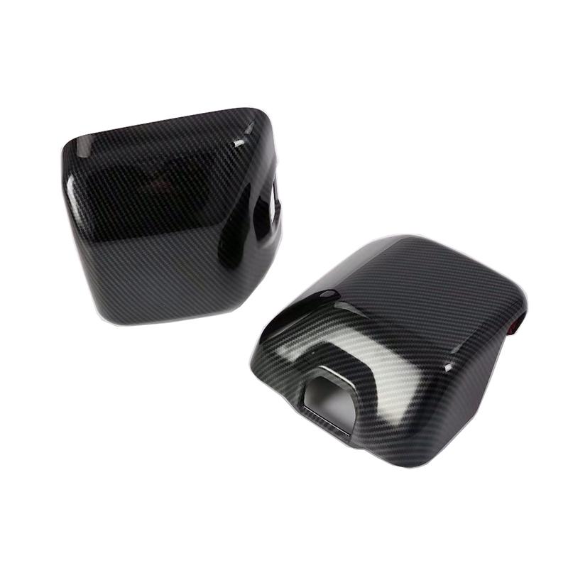For Jeep Wrangler JL 2018  Side Door Mirror Wing Rear View Rearview Caps Carbon Fiber Style Trim Cover Molding Car Styling