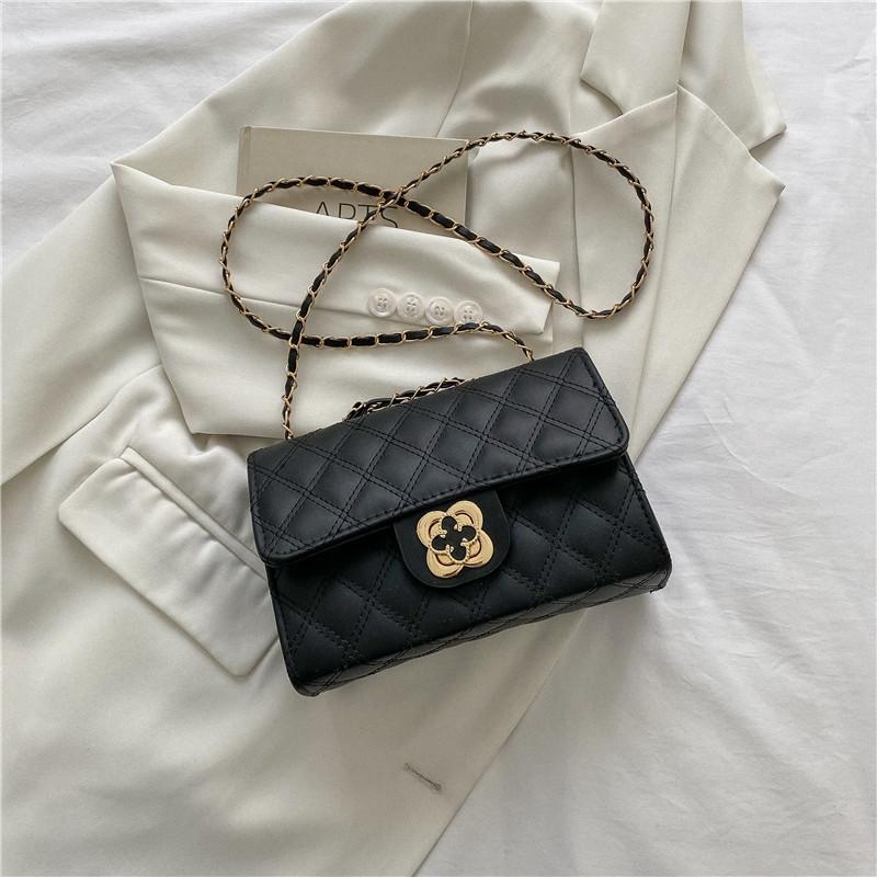 Fashionable Minimalist Pu Crossbody Bag Chic Square Purse For Everyday Use чёрный