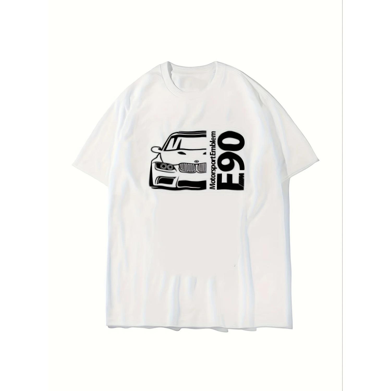 

BMW Men s 2026 Summer Hot New Fashion Mens Inspired E90 E92 V8 Racing Car T Shirt White Black XXXXXL чорний