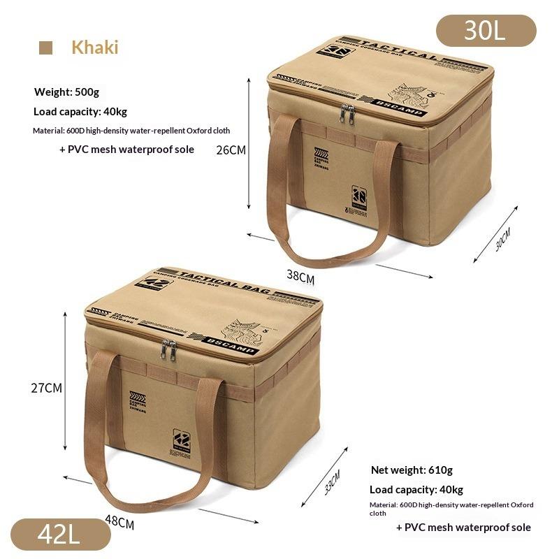 Tactical Camping Storage Bag Outdoor Storage Bag 42L Large Capacity Folding Box for Picnic Camping Equipment Organizing