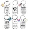 Stainless Steel Engraved Dog Tag Pendant Keychain - Military Style Best Friend Gift