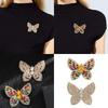 Elegant Crystal Butterfly Accessory Brooch Zinc Alloy Construction Stylish Design For Weddings And Business Meetings