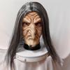 Latex Granny Face Mask Reusable Old Ladies Cosplay Headdress Halloween Witch Head Cover  Dress Up