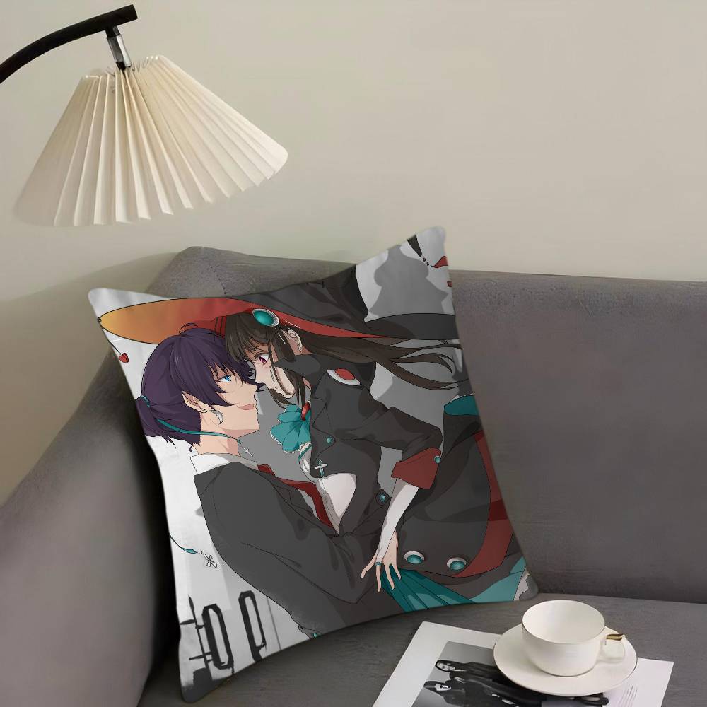 N-Noragami Cartoon Animation Office Cushion Pillowcase Car Cushion Cover45X45CM Lumbar Pillowcase Sofa Pillowcover