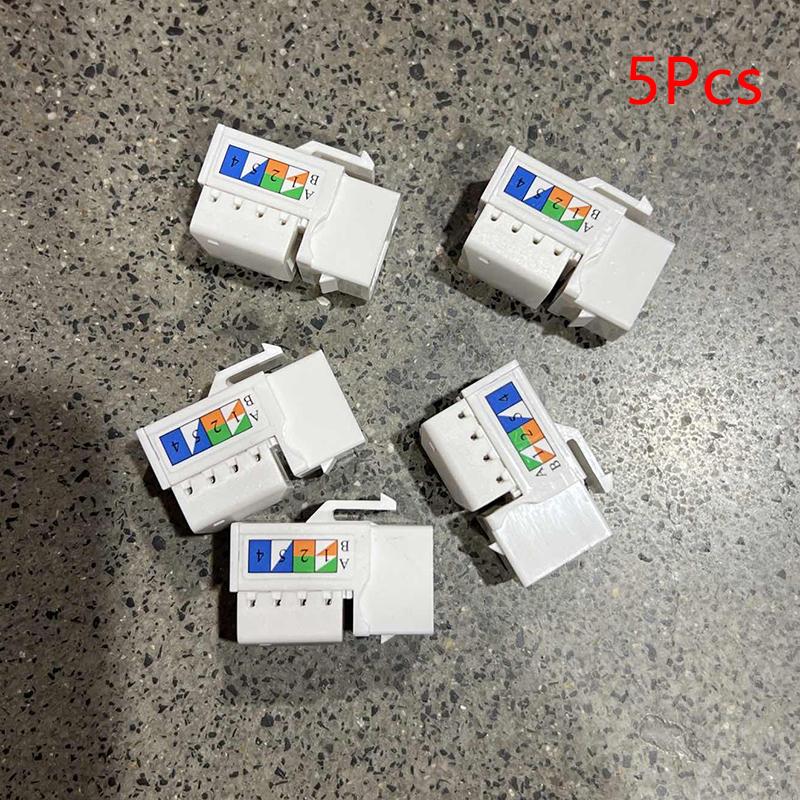 5 Stuks CAT6 RJ45 110 Punch Down Keystone Computer Module Netwerk Ethernet Jack