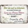 1pc Metal Tin Sign Wall Art – Inspirational German Quote Decor – Unique & Wonderful, Featherless, Durable Iron Painting for Home