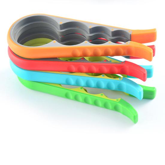 4-in-1 Jar Opener with Non-Slip Silicone Grip Multi-Function Bottle Can Lid Remover for Kitchen Ergonomic Rust-Proof Essential Tool for Arthritis