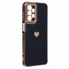 Pour Samsung Galaxy A13 4G Coque TPU 6D Électroplaqué Cœur d'Amour Anti-Chute Housse de Téléphone