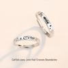 Ferris Wheel Catfish Couple Rings: Women's Non-Fading S925 Sterling Silver, High-End Design
