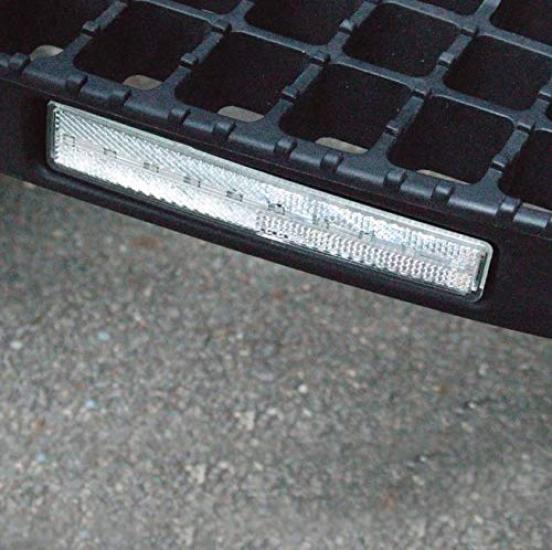 Tsuchiya Yac Car Interior Meteor Reflector Step Lamp Light 30mm H x 152mm W x 23mm CE438 2, 24V, Black/Clear/Red Source, D,