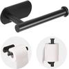 No Punching Wall Mounted Toilet Paper Holder Rustproof Anticorrosion Stainless Steel Bathroom Kitchen Roll Paper Toilet Holder