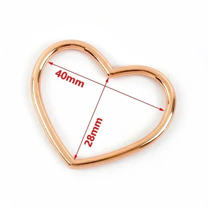 Meetee 5-20Pcs Metal O Ring Buckles Webbing Belt Clasp Dog Collar Connector Hanger Heart Loop Hooks DIY Hardware Accessories