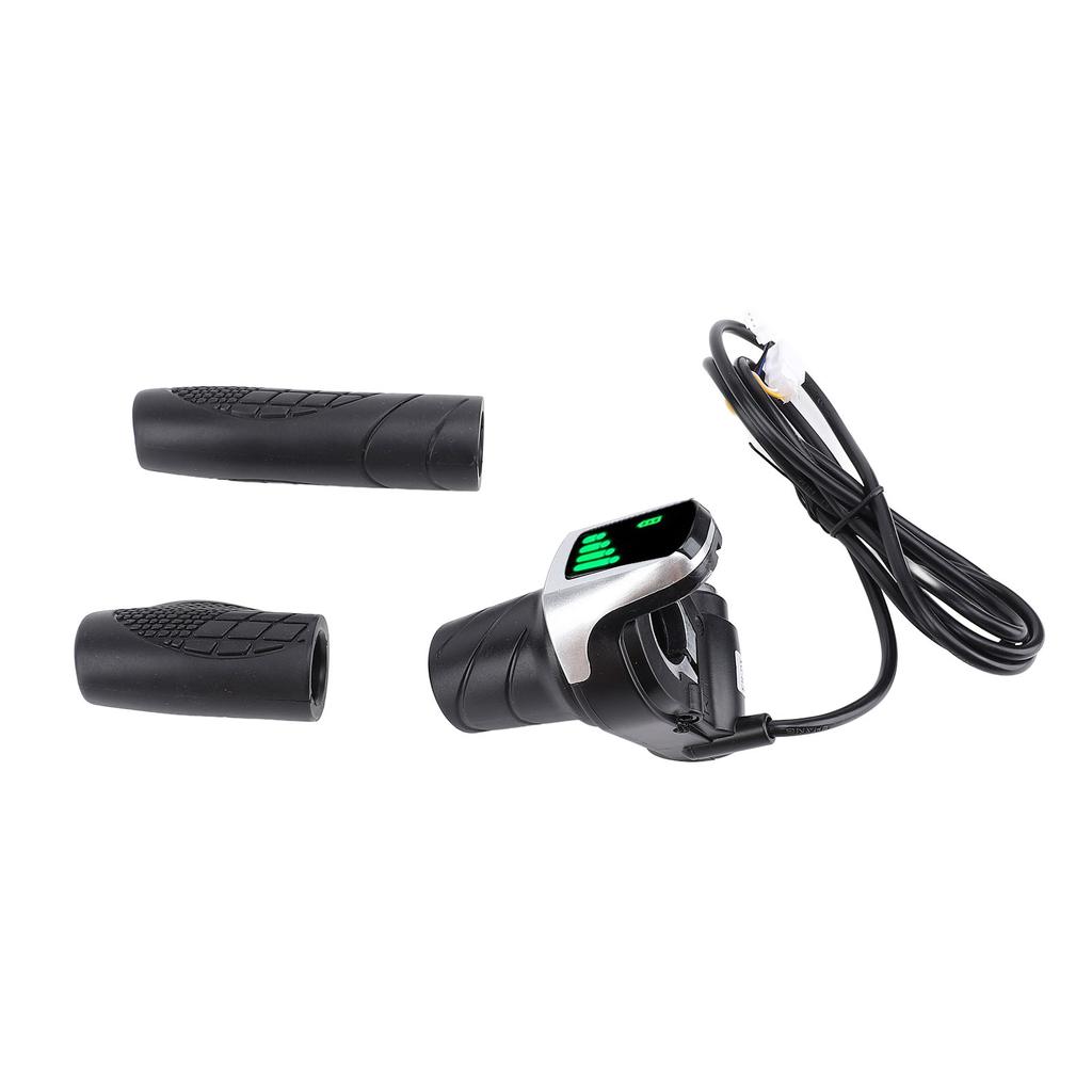 36V Twist Grip Throttle with LCD Display Key Lock Power Indicator Electric Scooter Rubber Half
