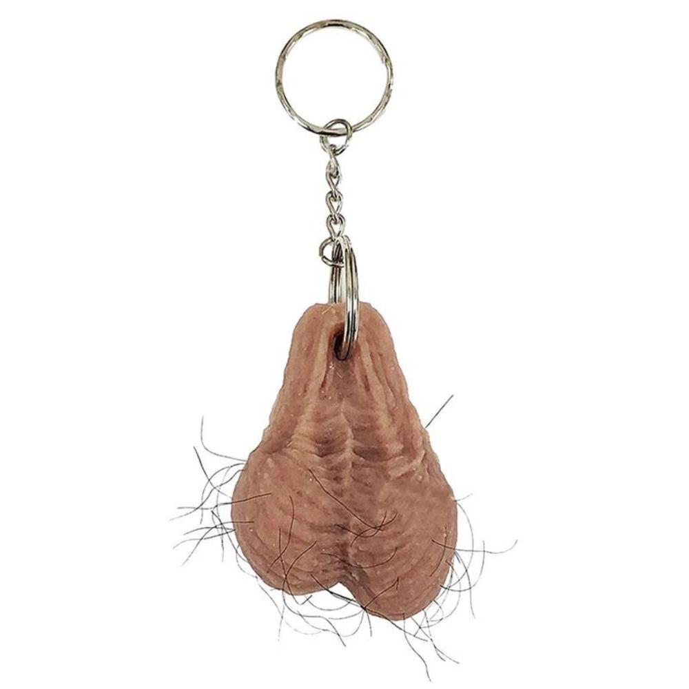 Creative Tricky Egg Keychain Soft Rubber Shy Keyring Ornament   Funny Keychain