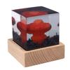 Nuclear Explosion Lamp Atomic Bomb Night Light 3D Mushroom Model Resin Wood Base USB Powered