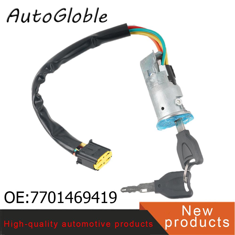 Ignition Lock Cylinder Barrel Switch+2Keys Starter Truck for RENAULT CLIO MK2 1998-2005 MEGANE/SCENIC 1996-2003 7701469419