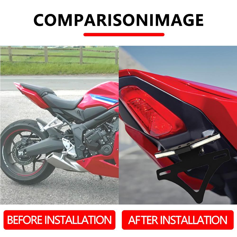 For Honda CB650R CBR650R 2021-2025 Motorcycle License Number Plate Frame Holder Bracket Adjustable Tail Tidy Mount Support